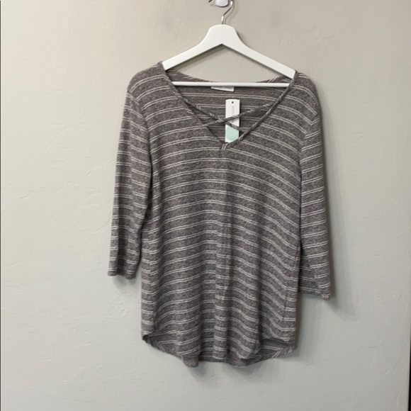 Emory Park dulce3/4 sleeve hacci knit top XL. NWT - Picture 1 of 10